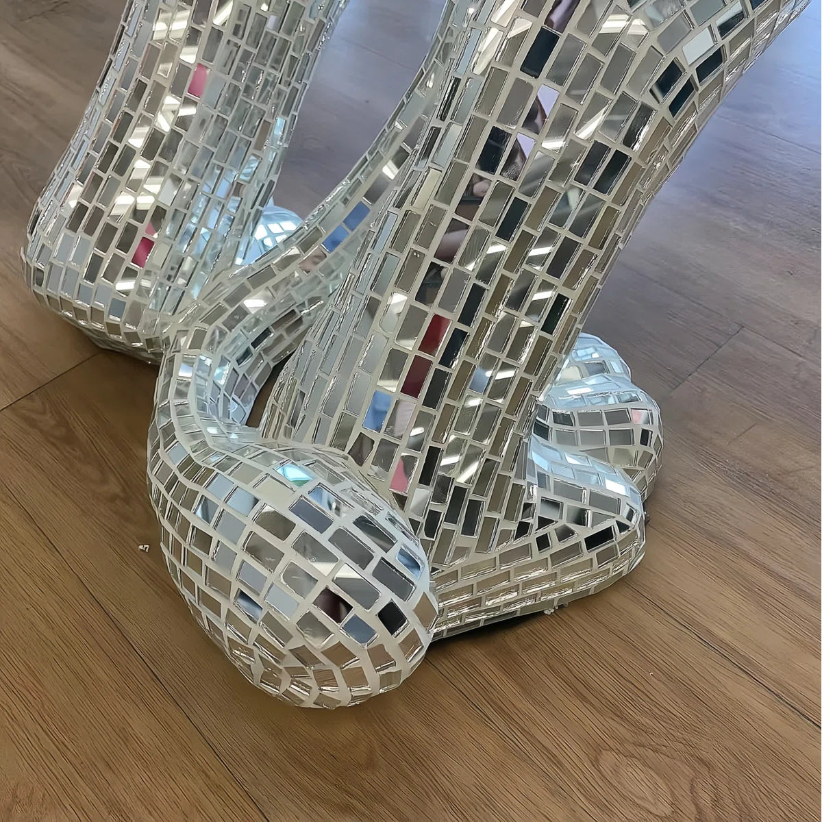 Lion Statue With mirrored Diamond Exterio