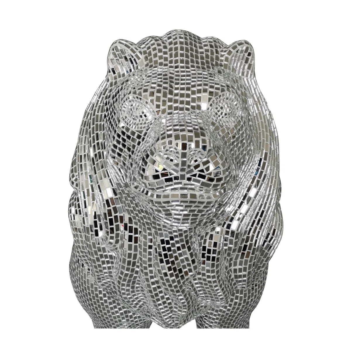 Lion Statue With mirrored Diamond Exterio