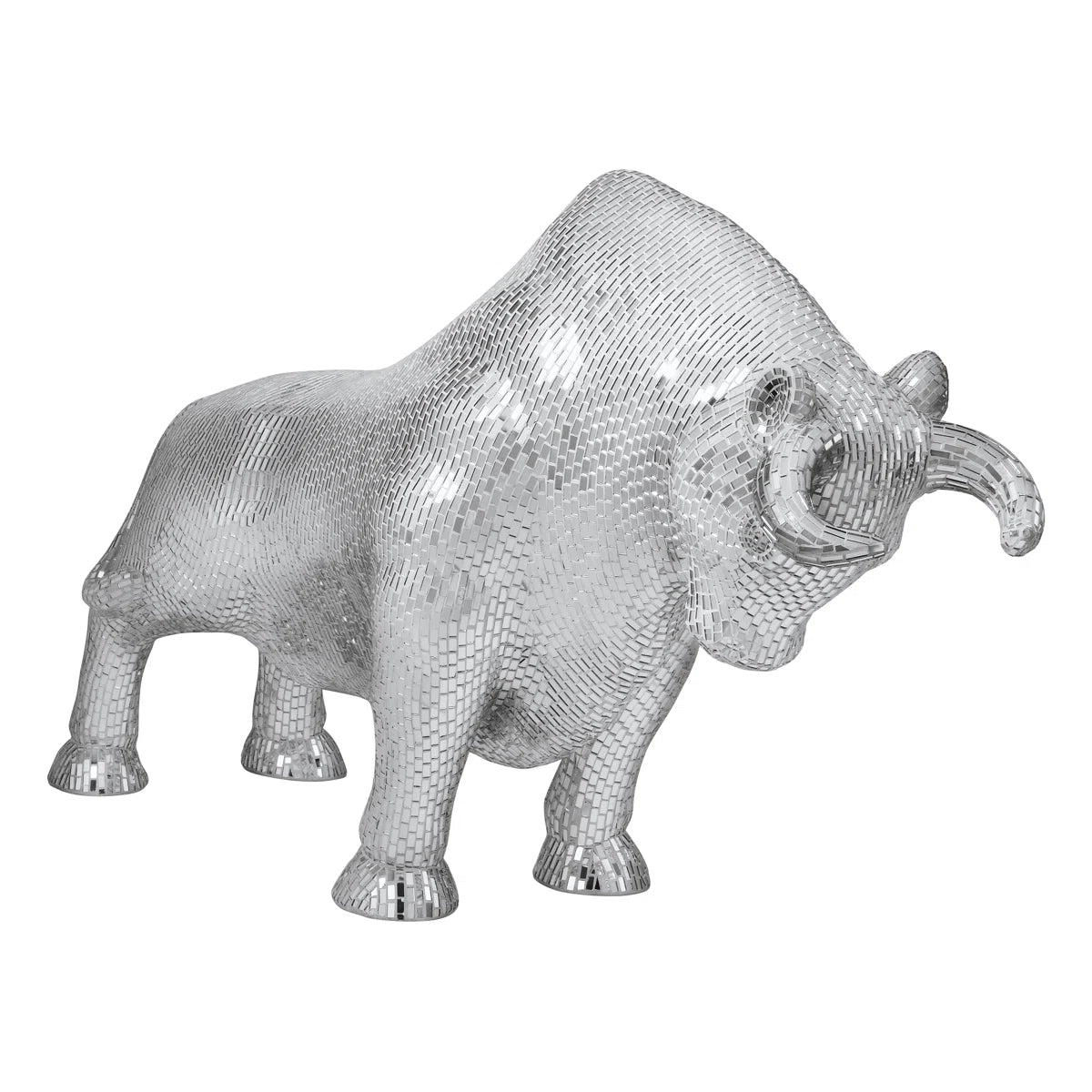 Wall Street Fighting Bull Sculpture Sliver